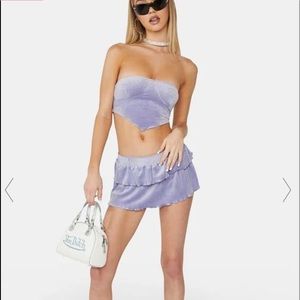 Purple Velvet Matching Set